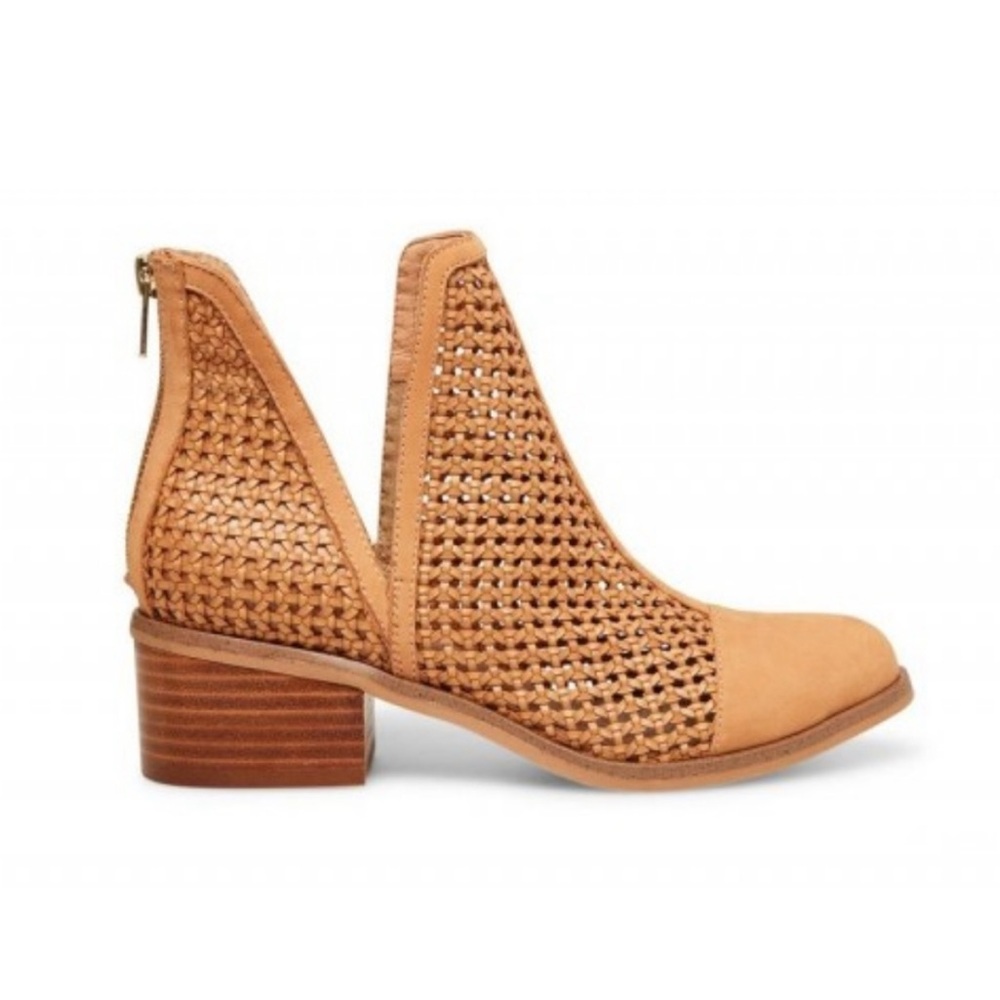 Steve Madden Tan Cutout Ankle Booties